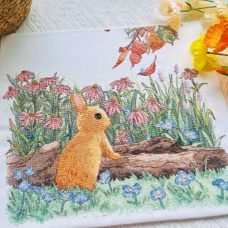 Xiutime Cross Stitch KitNO. 267Bunny in Flowers